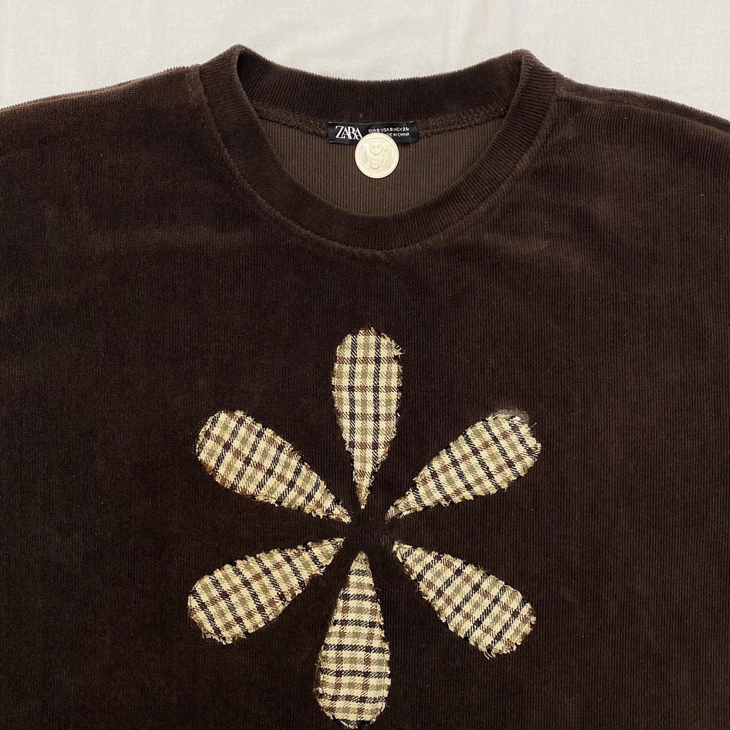 (S) Reworked Flower Sweater