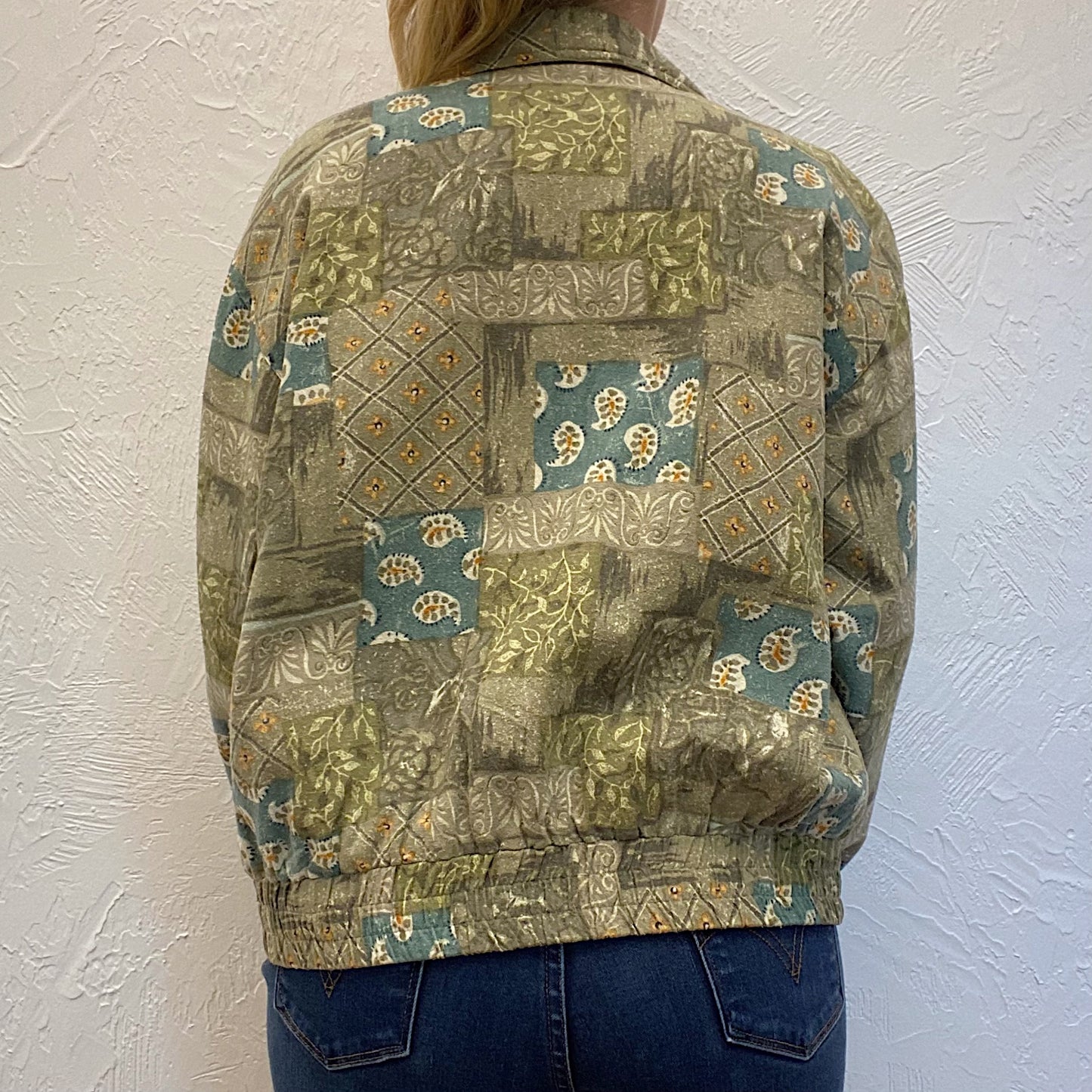 (S) Green Patchwork Jacket
