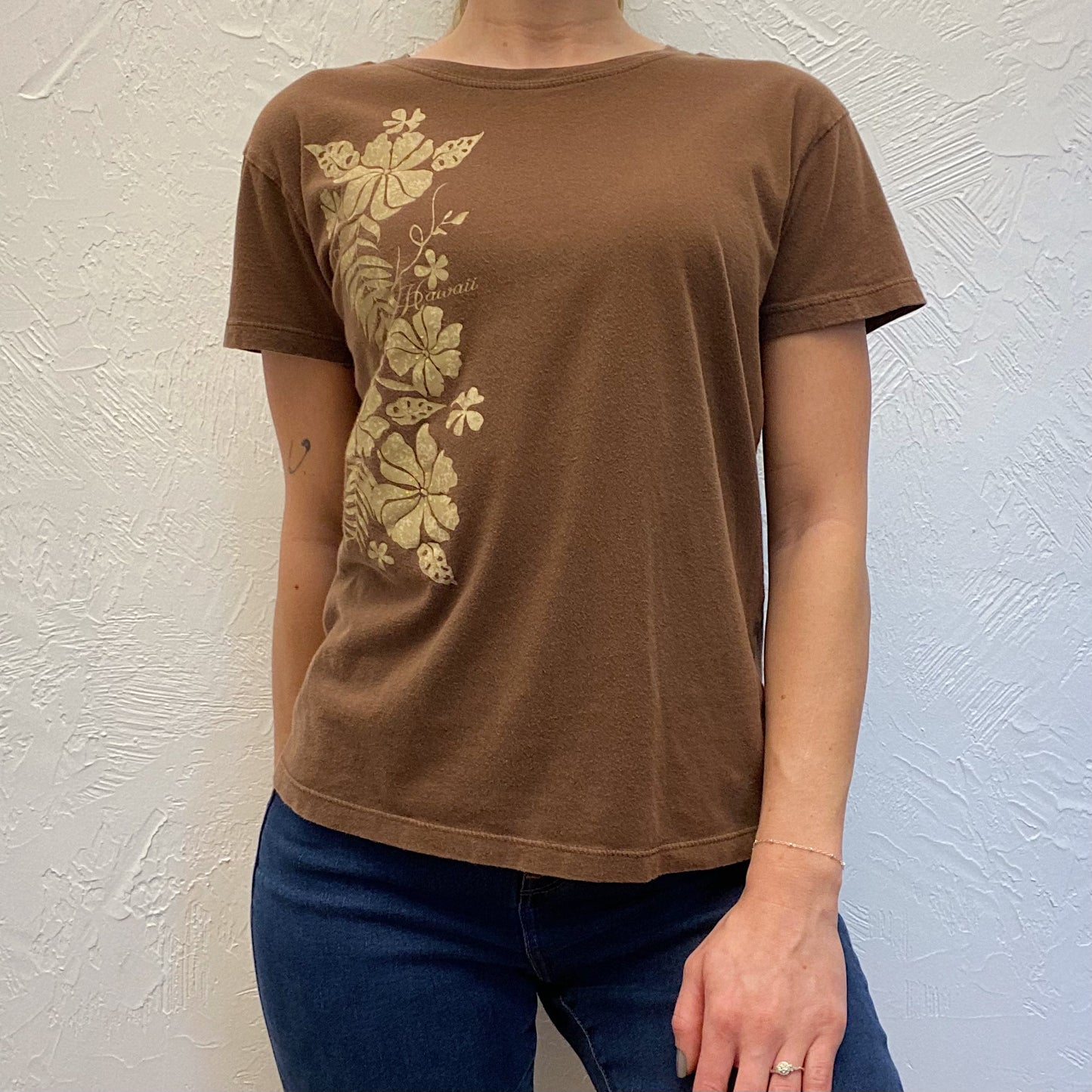 (XL) Brown Flower Top
