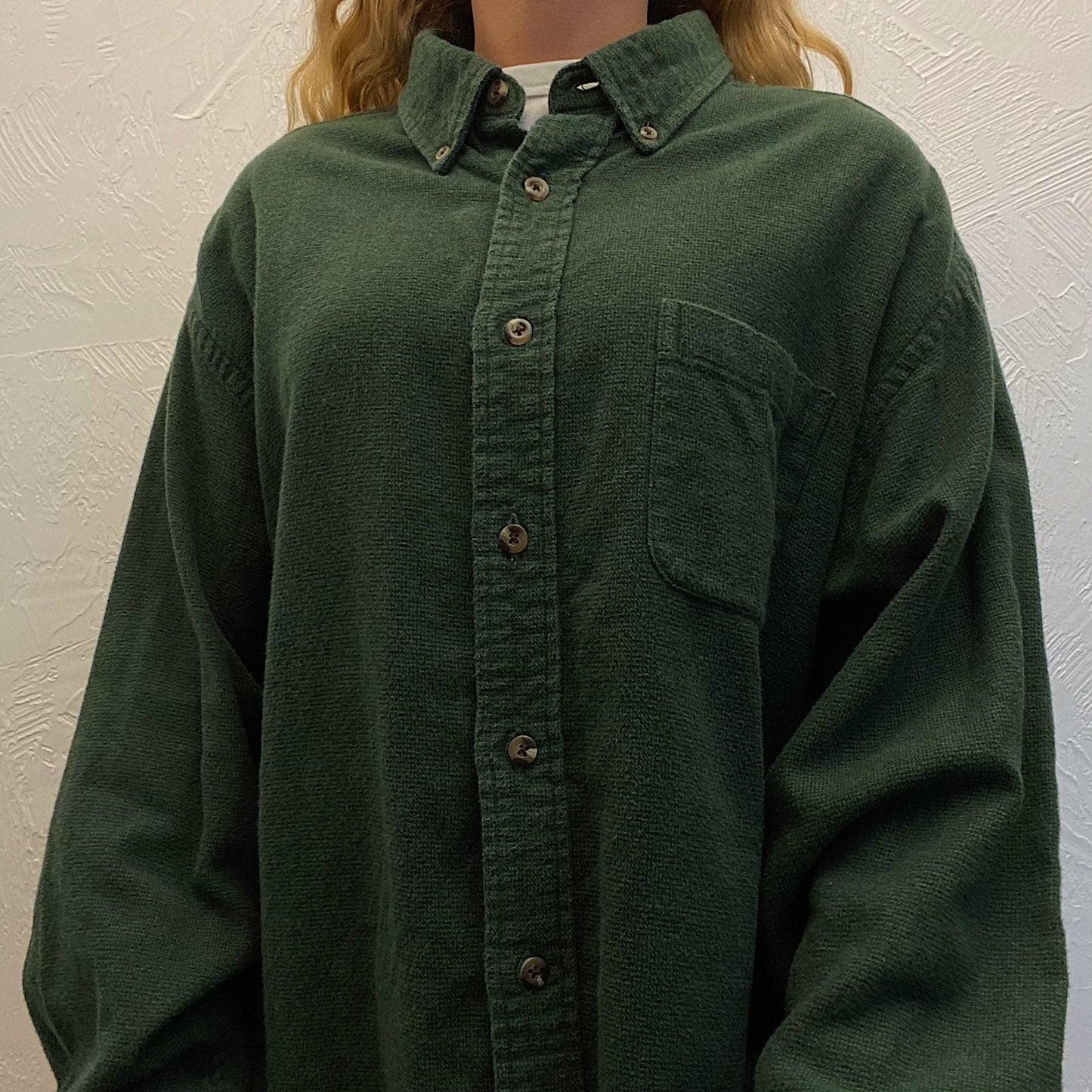 (XL) Green Button Up