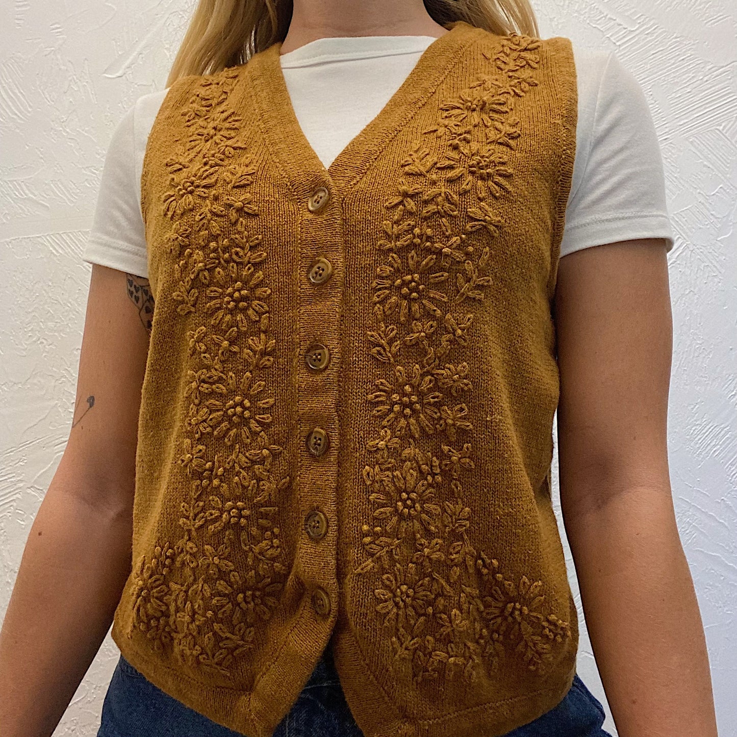 (L) Vintage Crochet Vest