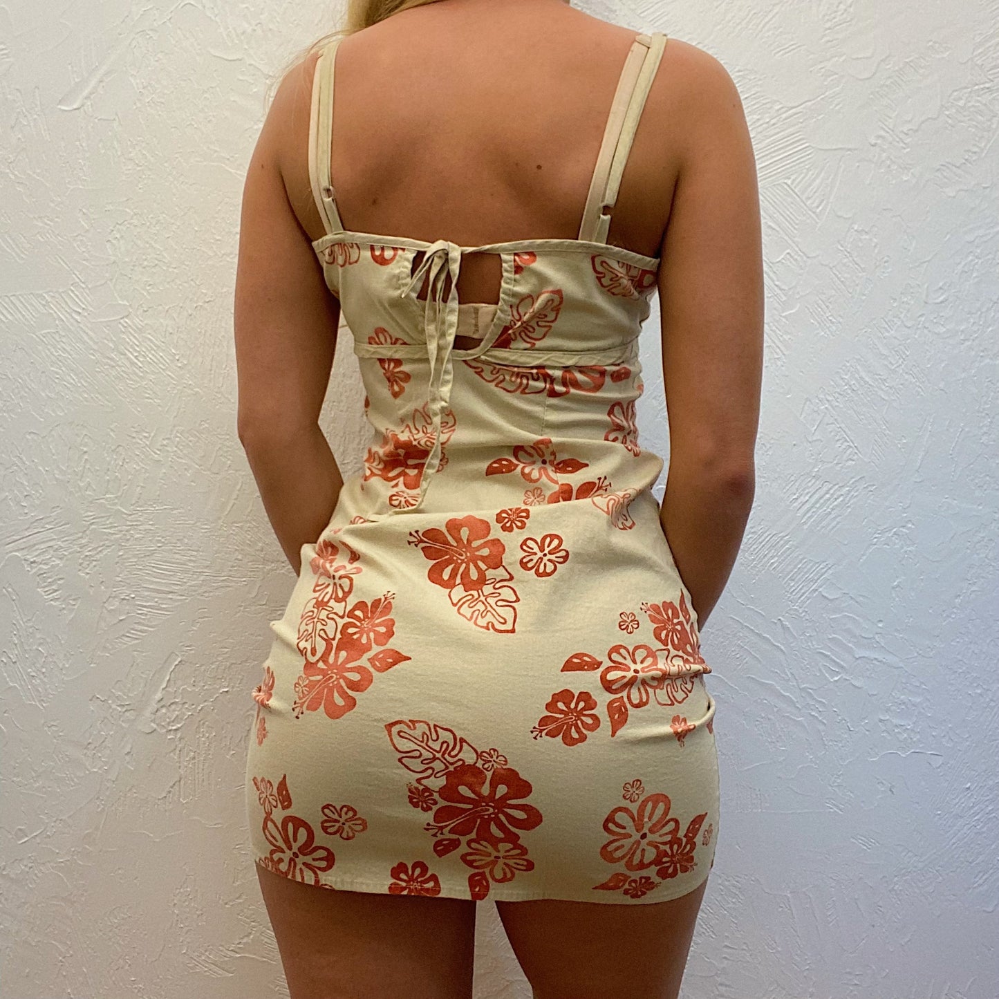 (S) Vintage Hawaiian Floral Dress