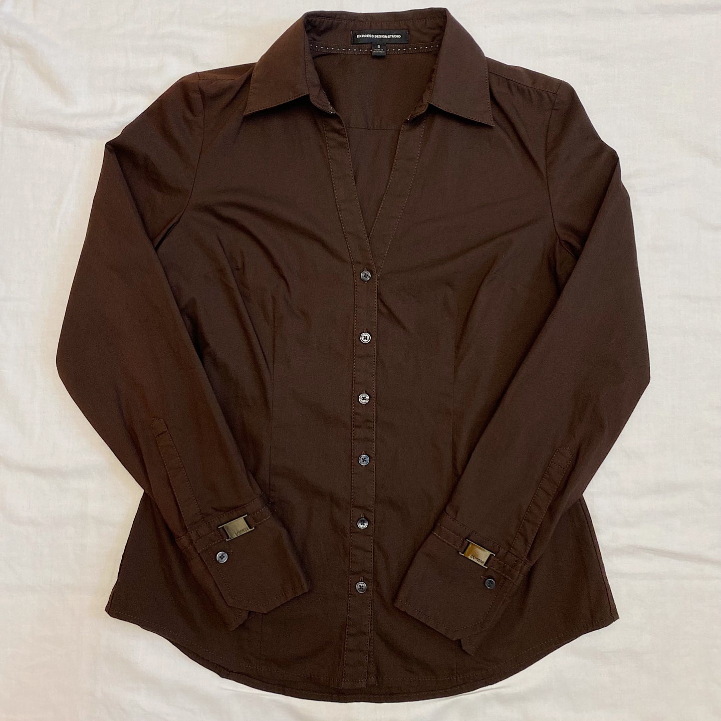 (S) Brown Button Up