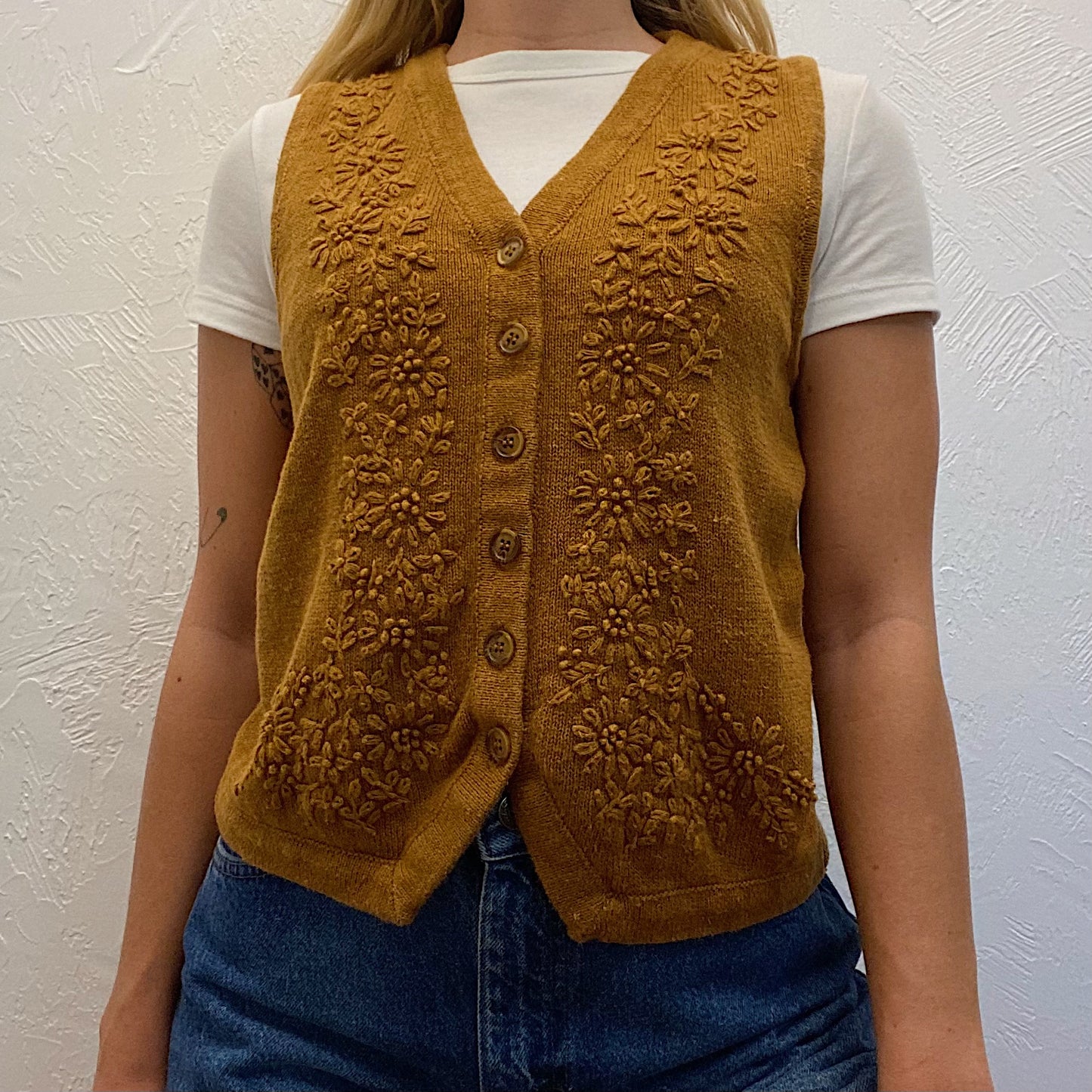 (L) Vintage Crochet Vest