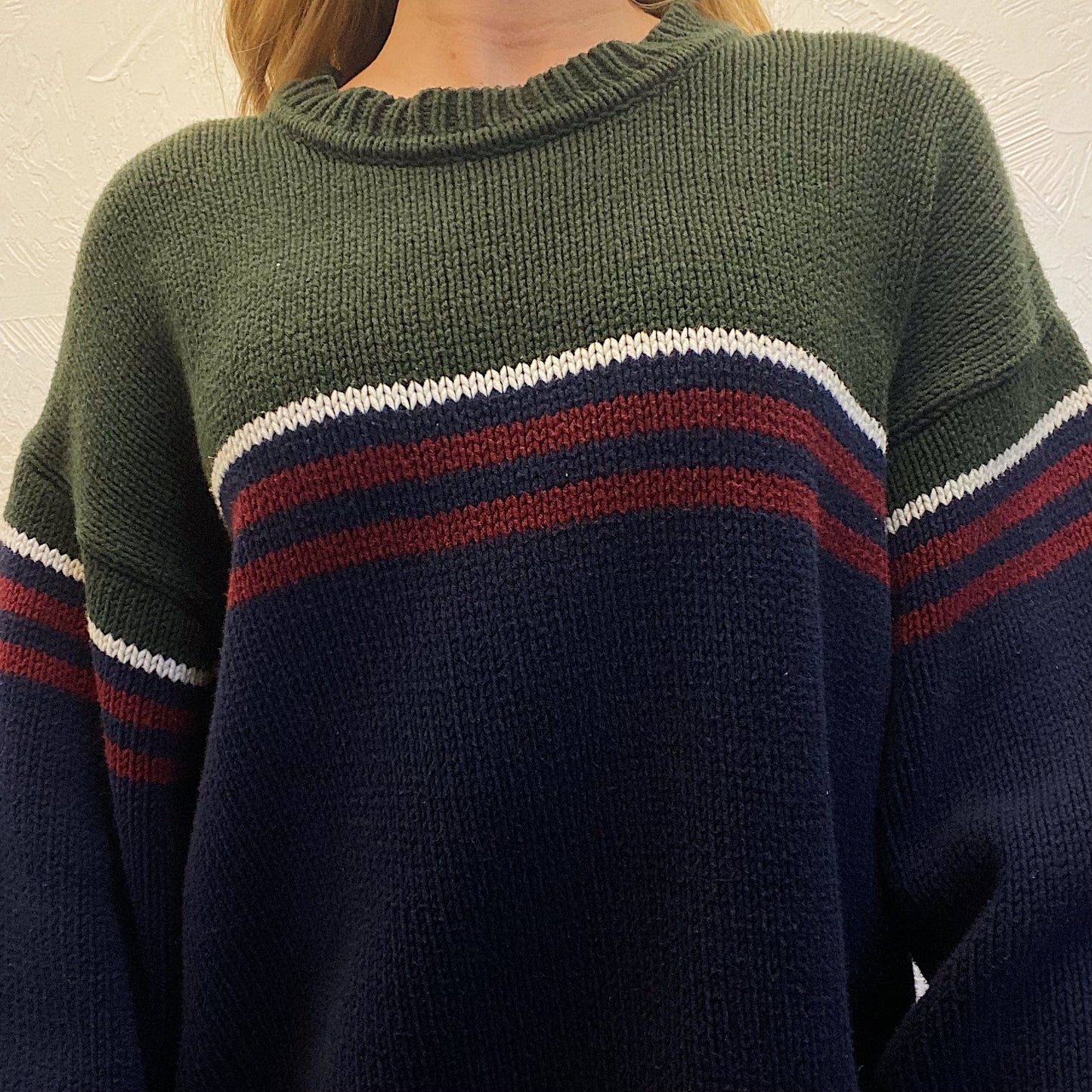 (XXL) Green Navy Sweater