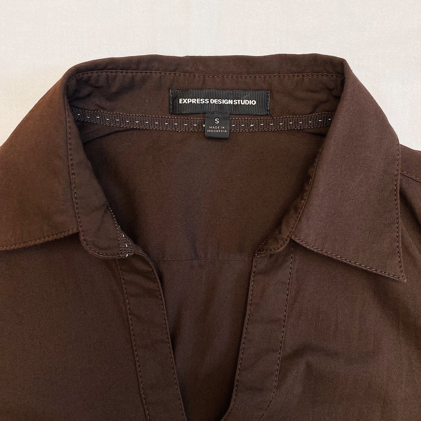 (S) Brown Button Up