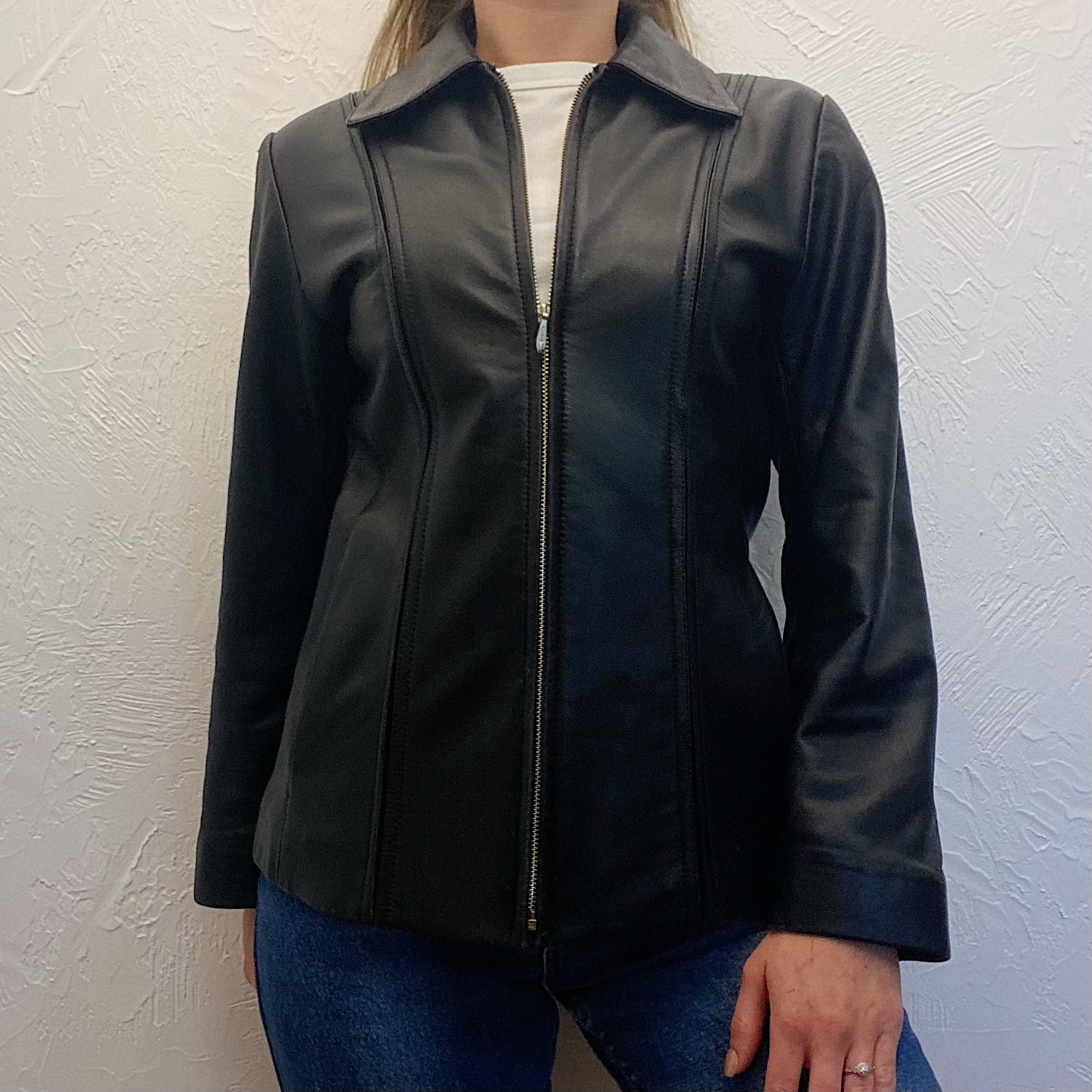 (XS) Vintage Leather Jacket