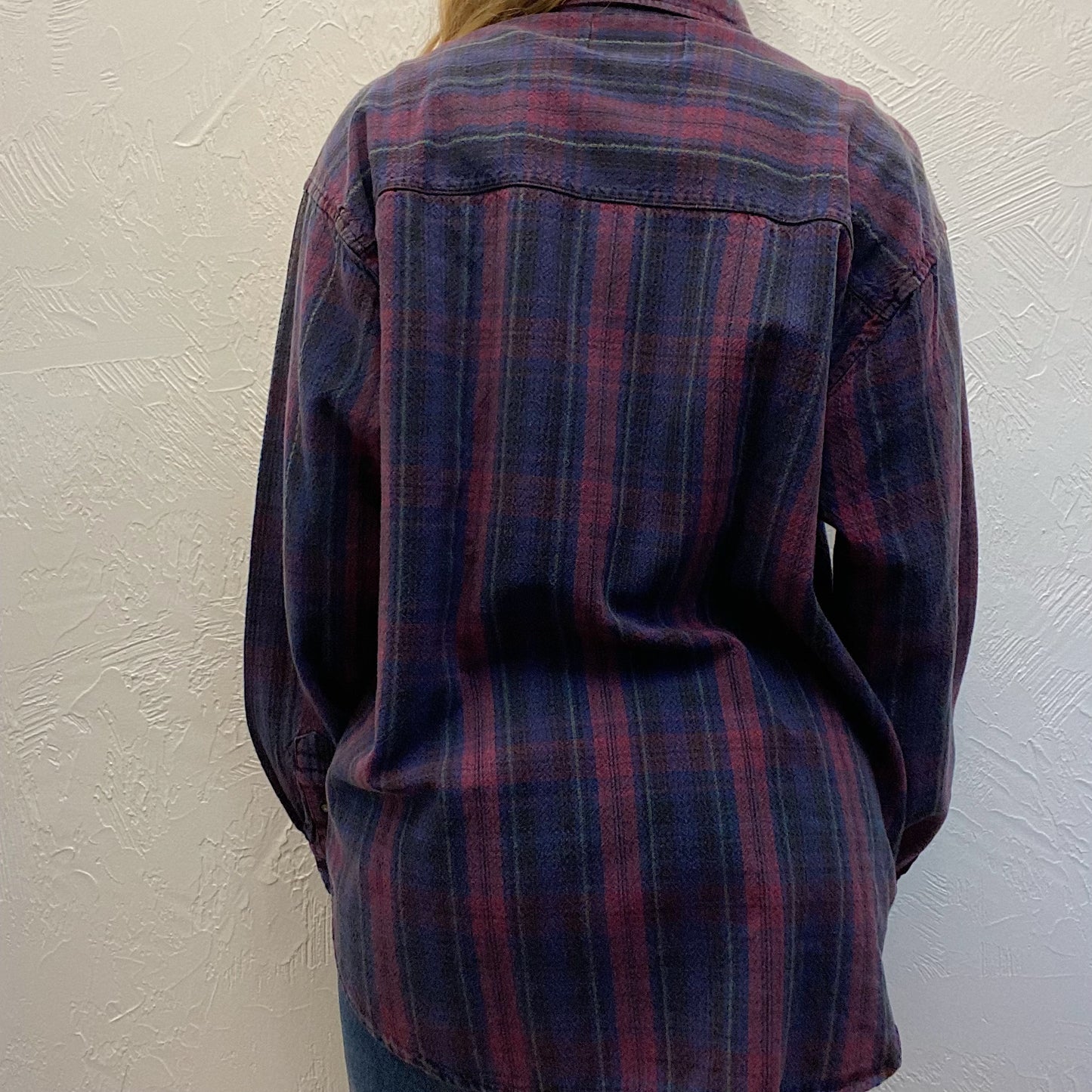 (L) Vintage Plaid Flannel