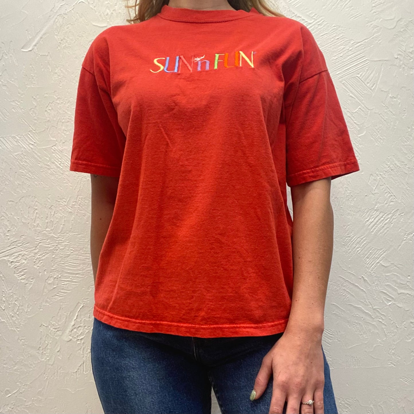 (XS) Vintage Red Summer Top