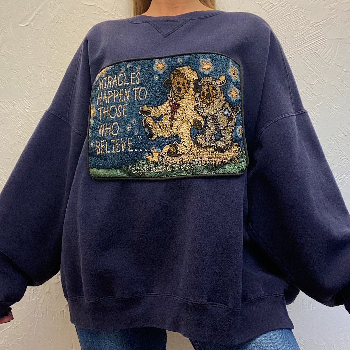 (XXL) Upcycled Teddy Sweatshirt