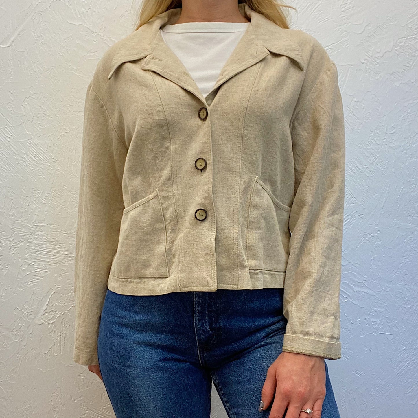 (M) Vintage Linen Blazer