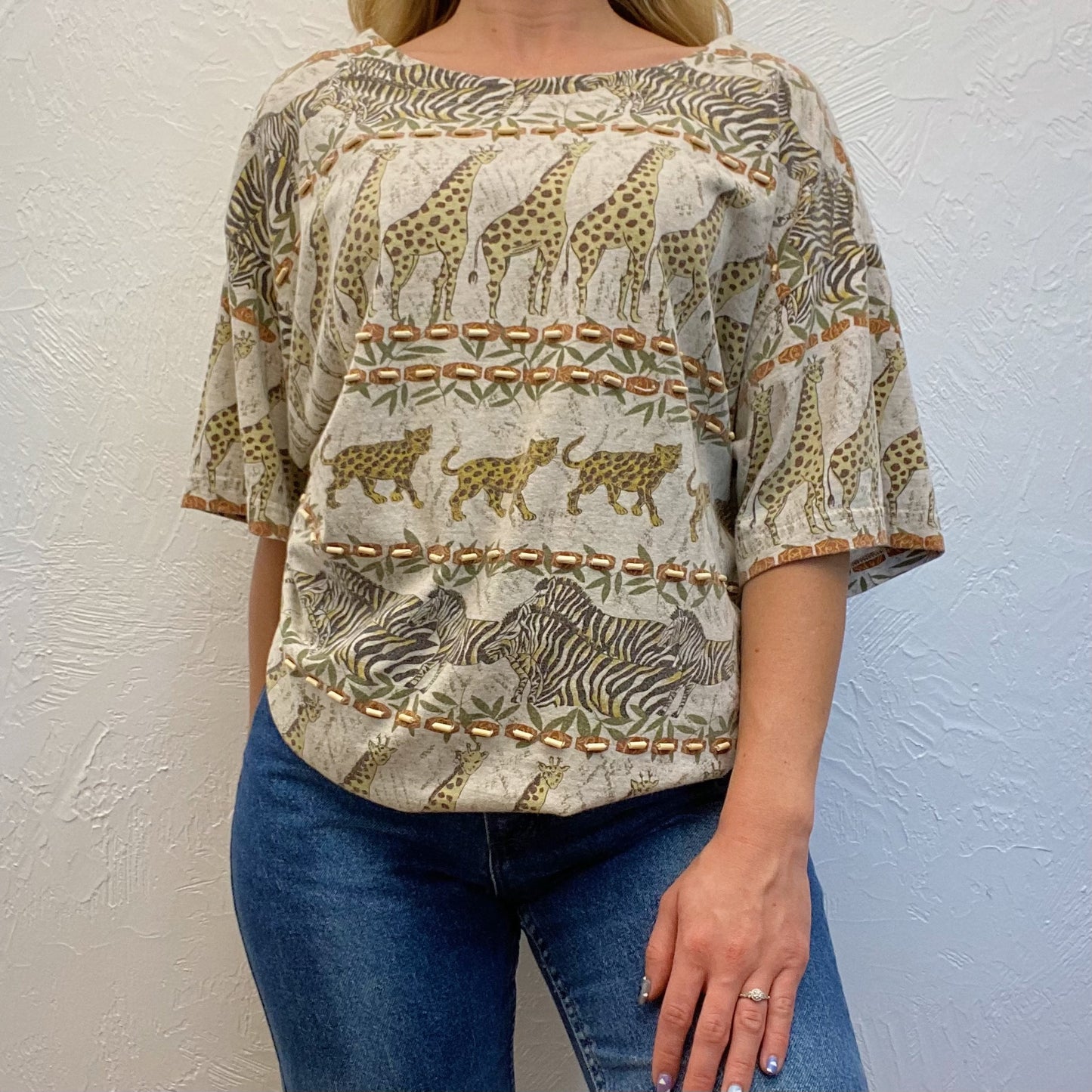 (3XL) Vintage Beaded Top