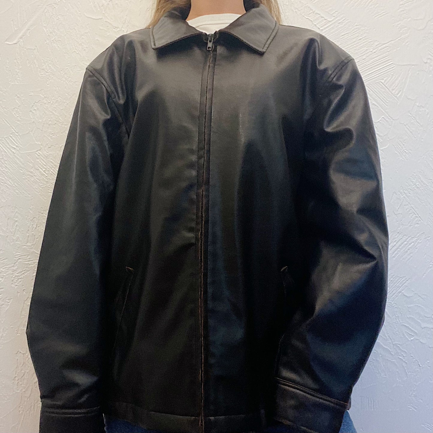 (L) Vintage Leather Jacket