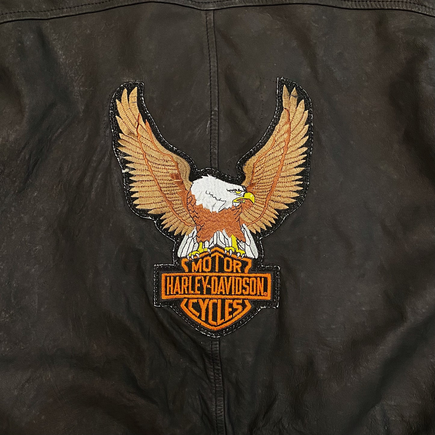 (L) Vintage Harley Coat