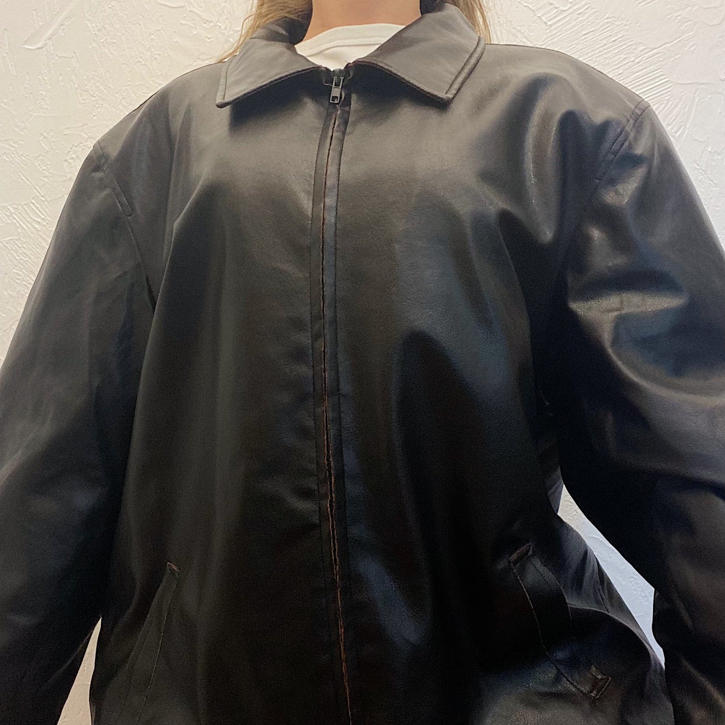 (L) Vintage Leather Jacket