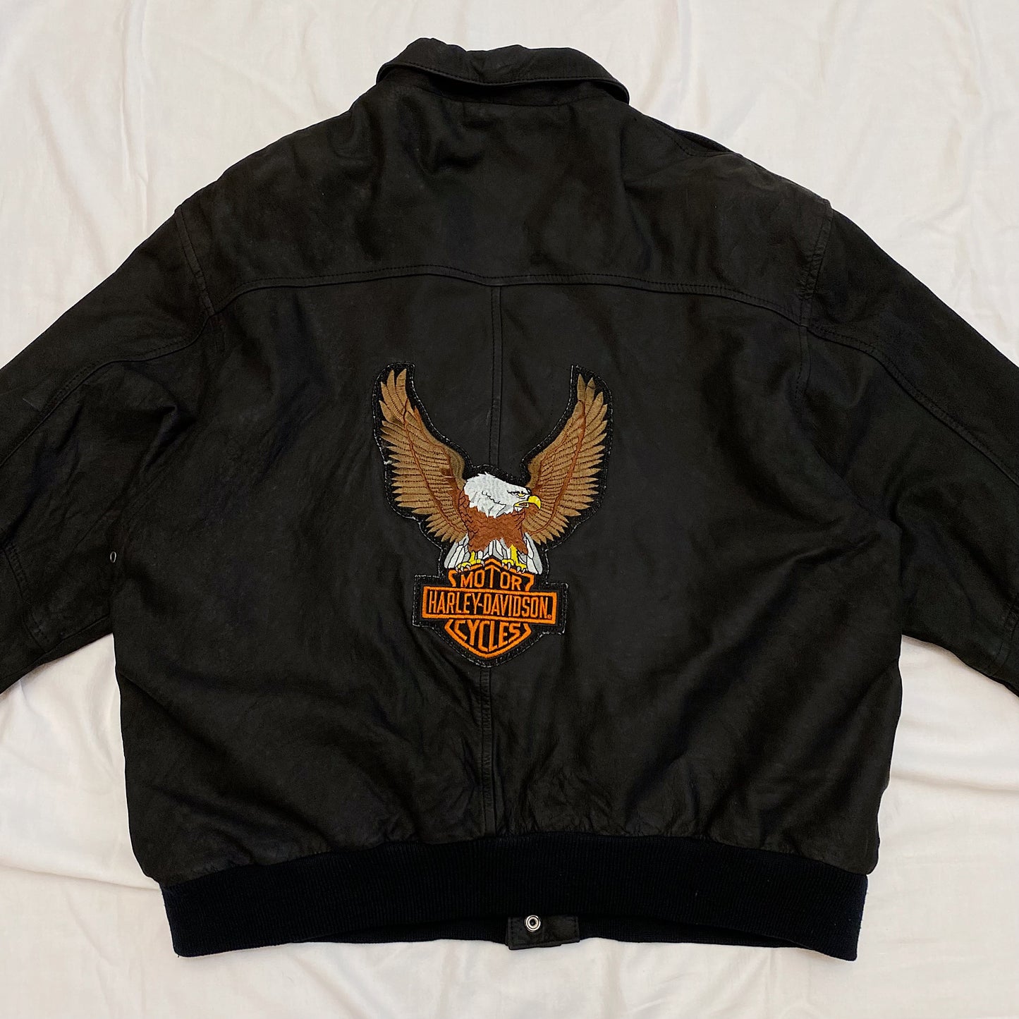 (L) Vintage Harley Coat