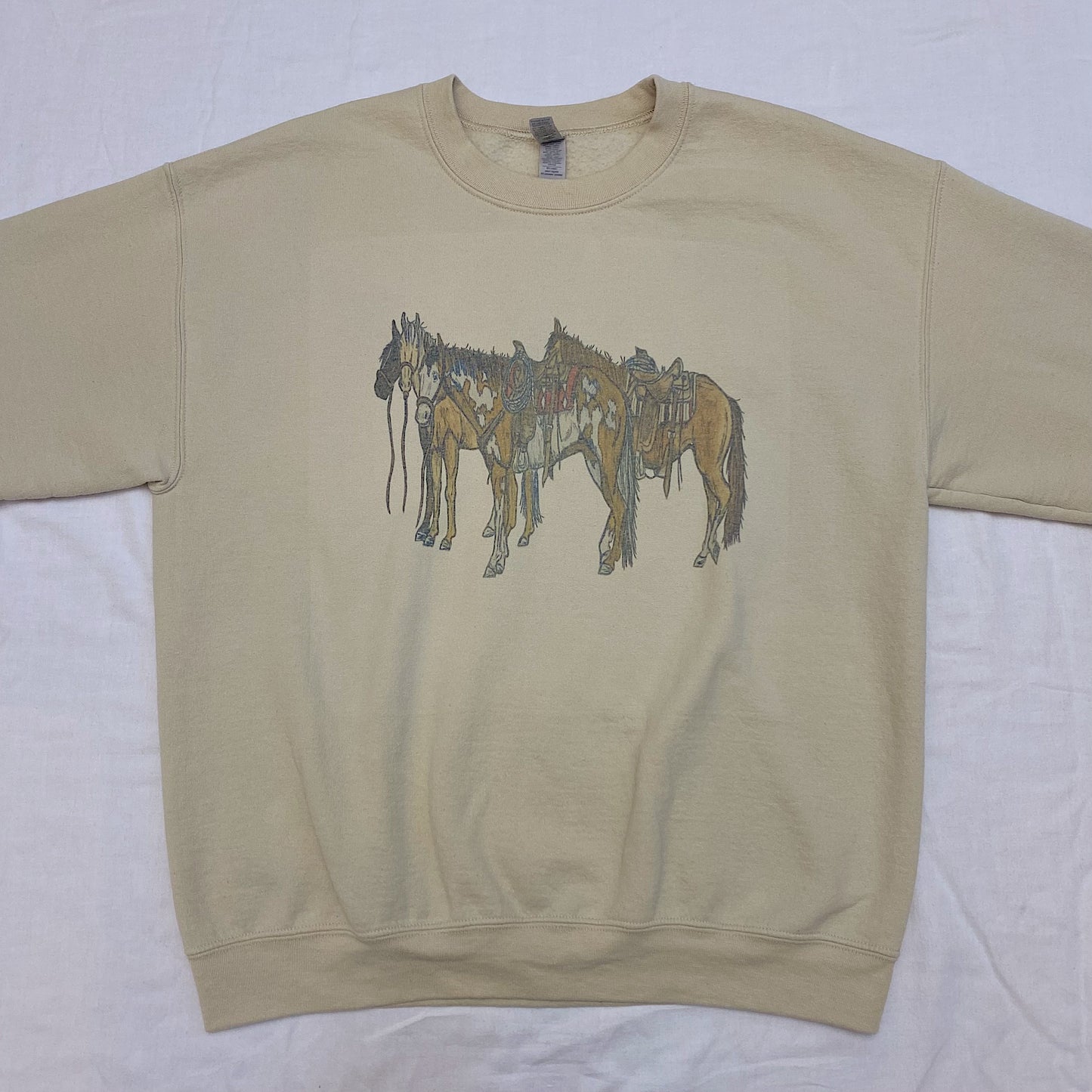 (L) Horse Graphic Sweatshirt