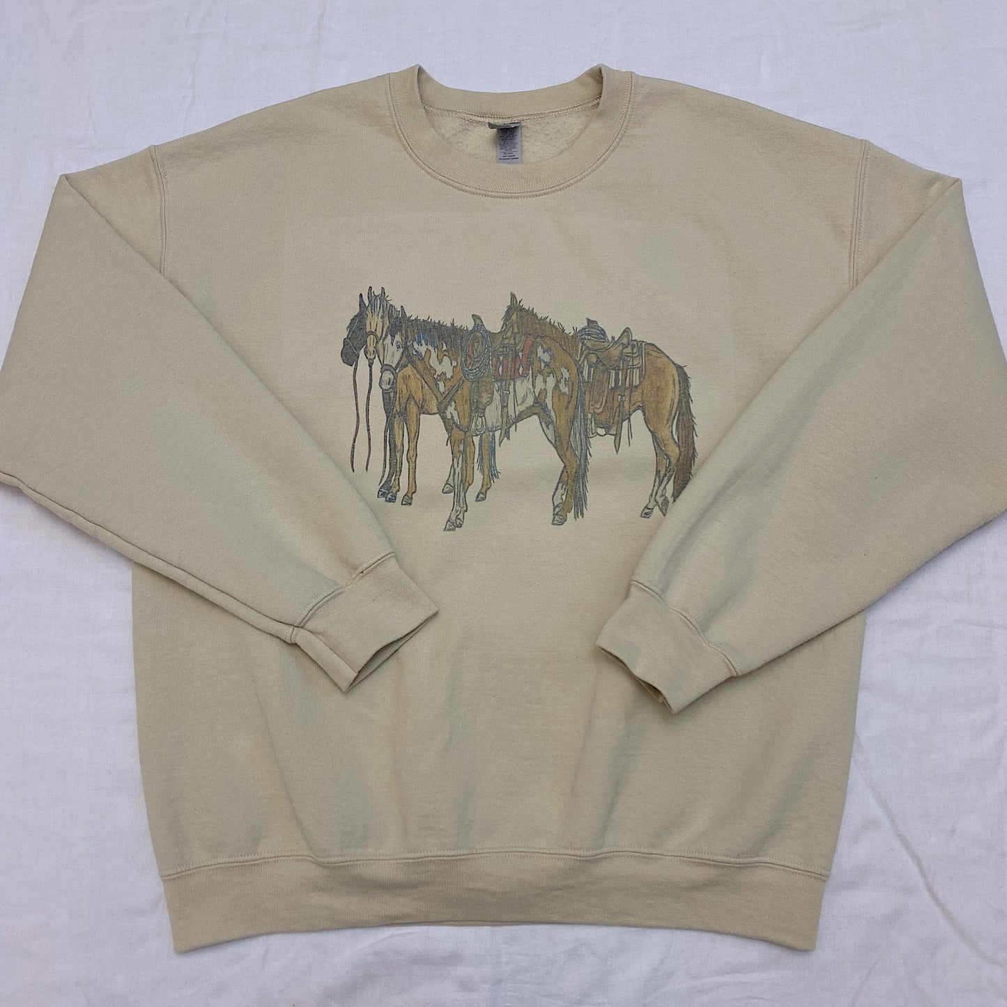 (L) Horse Graphic Sweatshirt