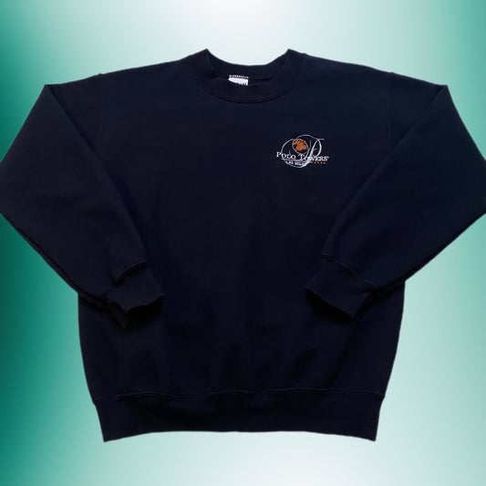 (XS) Black Embroidered Sweatshirt
