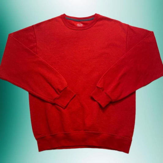 (M) Solid Red Sweatshirt