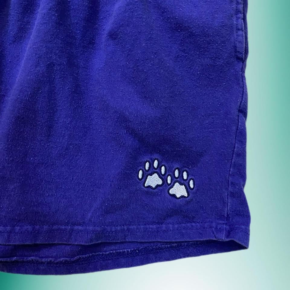 (S) Vintage Paw Print Shorts