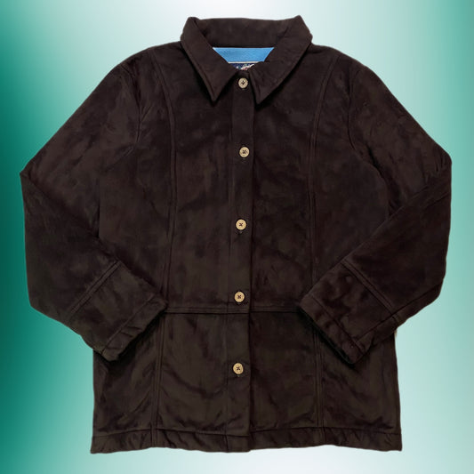 (M) Brown Soft Suede Coat
