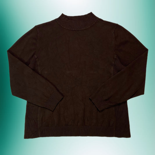 (XL) Brown Mock Neck Sweater