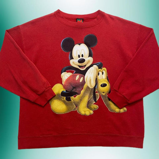 (M) Vintage Red Mickey Sweatshirt